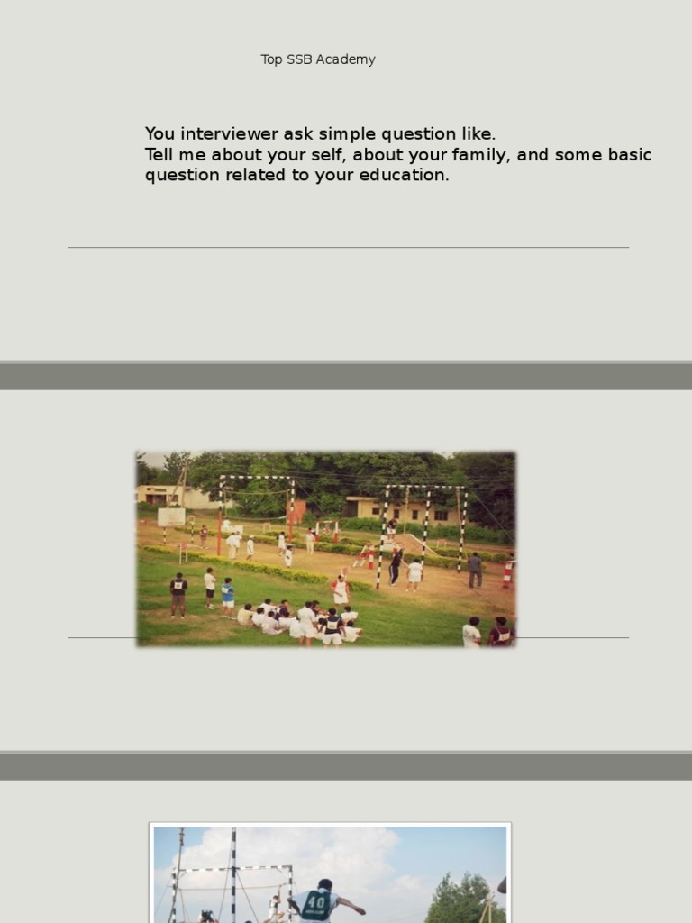 SSB Interview Tips and Academy Info | PDF | Career & Growth