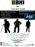 BHI Men'S Mot Clinic: Monthly Drop in Sessions