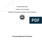 Protocolul Diplomatic in Romania