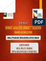Seminar On Budget Analysis: Indirect Taxation - Changes and Implications Brochure