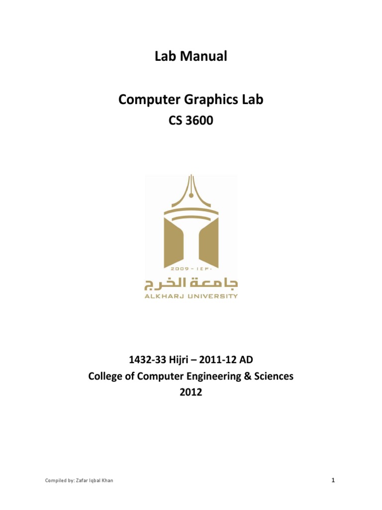 CS3600 Computer Graphics Lab Manual PDF Visual Cortex Vertex