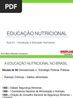 Aula 01 - Introdução à Educação Nutricional