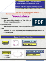 1-7 Perimeter Circumference Area Rectangles and Circles