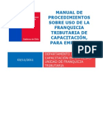 Manual de Procedimientos de Franquicia Tributaria 2013 PDF