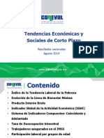 TENDENCIAS SOCIALES Y ECONOMICAS DE MEXICO AÑO 2014