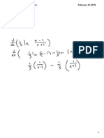 Natural Log Derivatives PDF