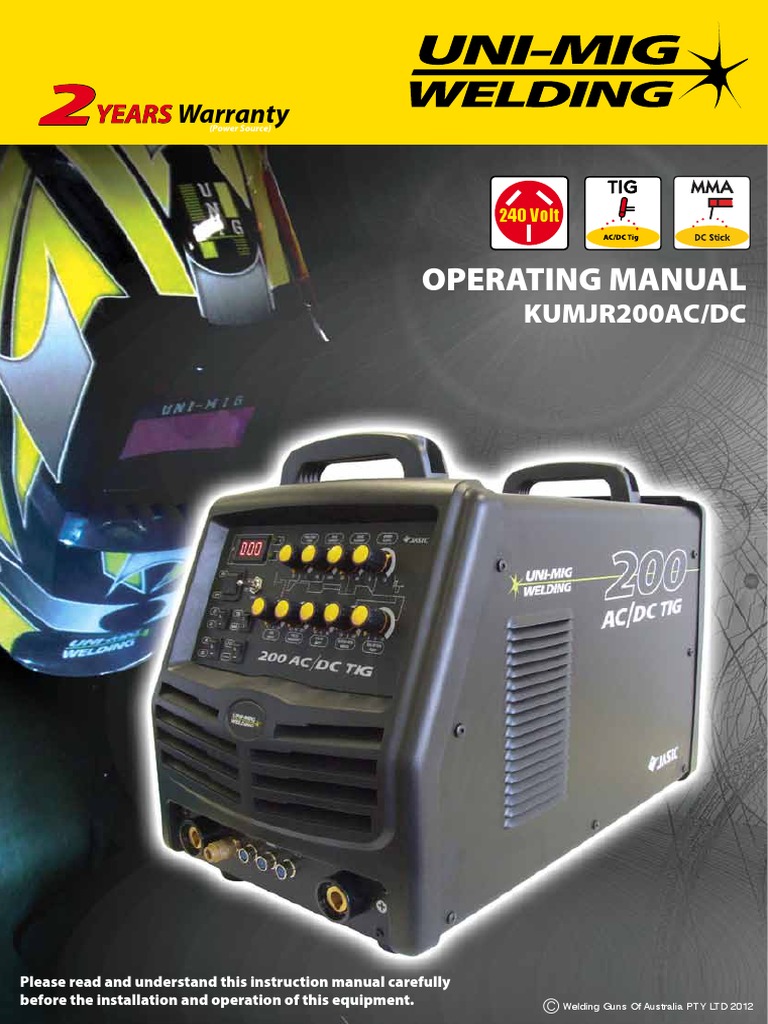 Tig200ac DC | PDF | Welding | Construction