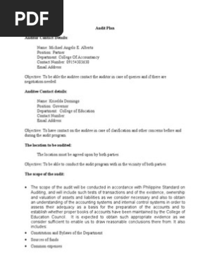 Audit Plan
