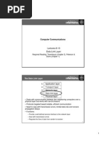 Lectures 8-10 Data Link Layer: Computer Communications