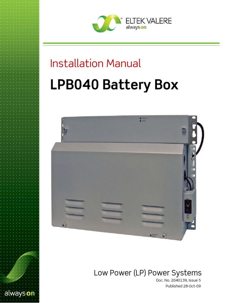 LPB040 Installation Guide (B - 2040139 - 1 - 5) - 1 | PDF | Electrical ...