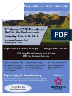 CFSDF Golf Flyer