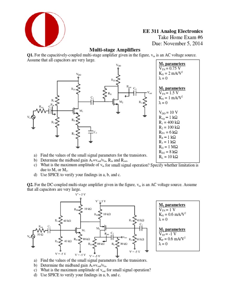 Analog Electronics Exam Guide | PDF | Technology & Engineering ...
