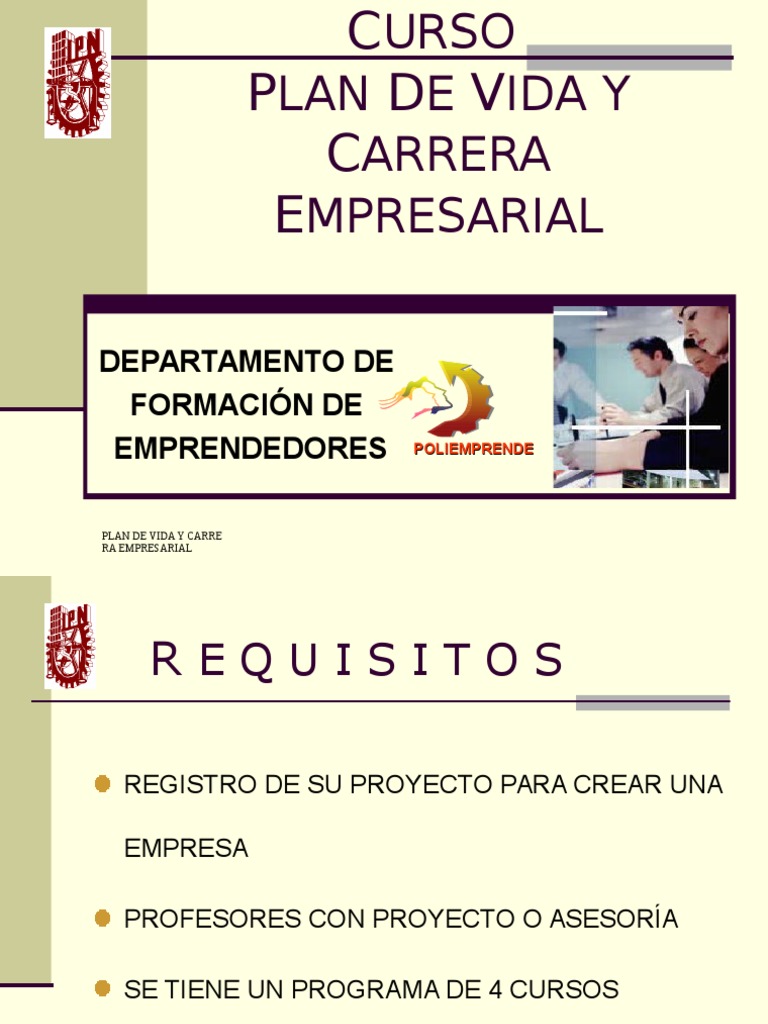Manual de Plan de Vida y Carrera Empresarial | PDF | Análisis FODA ...