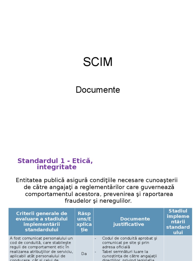 SCIM Documete | PDF