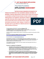 Grant Application: Worksheet