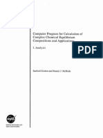 NASA Publication 1311 - Computer Program for Calculation of Complex Chemical Equilibrium Compositions and Applications