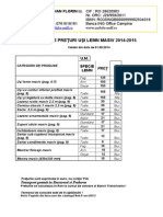 Listă de Preţuri Nett Fron Lemn Masiv 2015