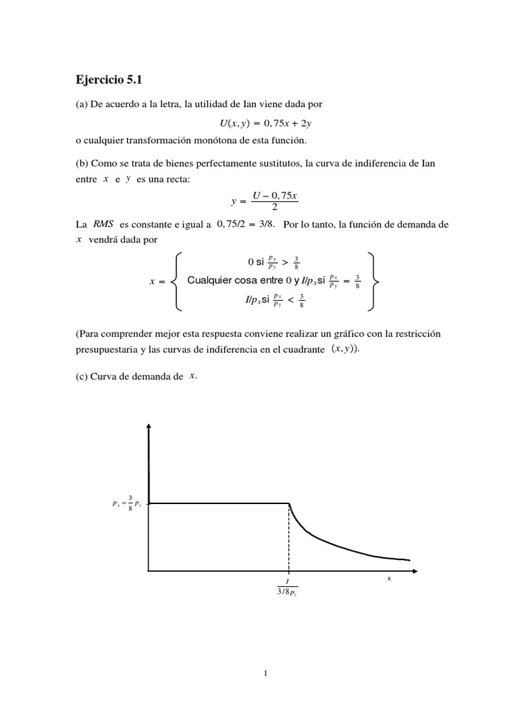Demanda y Utilidad en Bienes Sustitutos | PDF | Curva de demanda ...