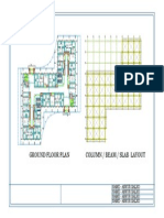 Ground Floor Plan Column / Beam / Slab Layout