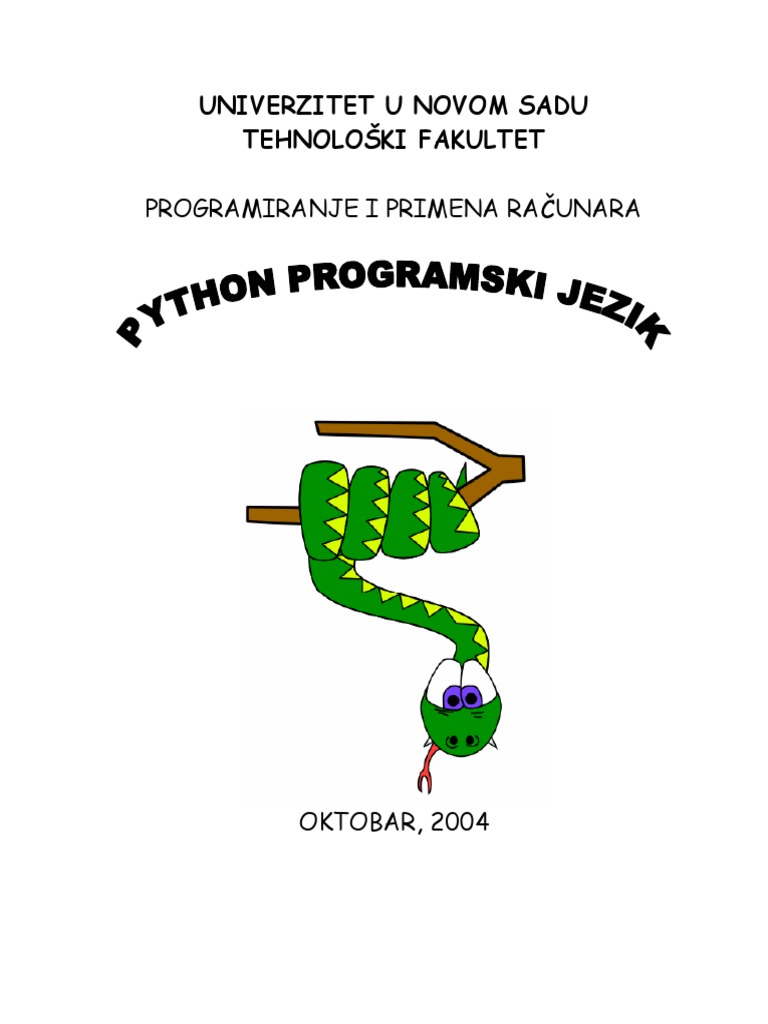 Uvod U Python Programski Jezik PDF | PDF