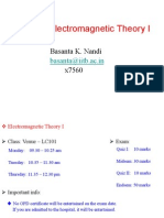 PH424 - Electromagnetic Theory I: Basanta K. Nandi x7560