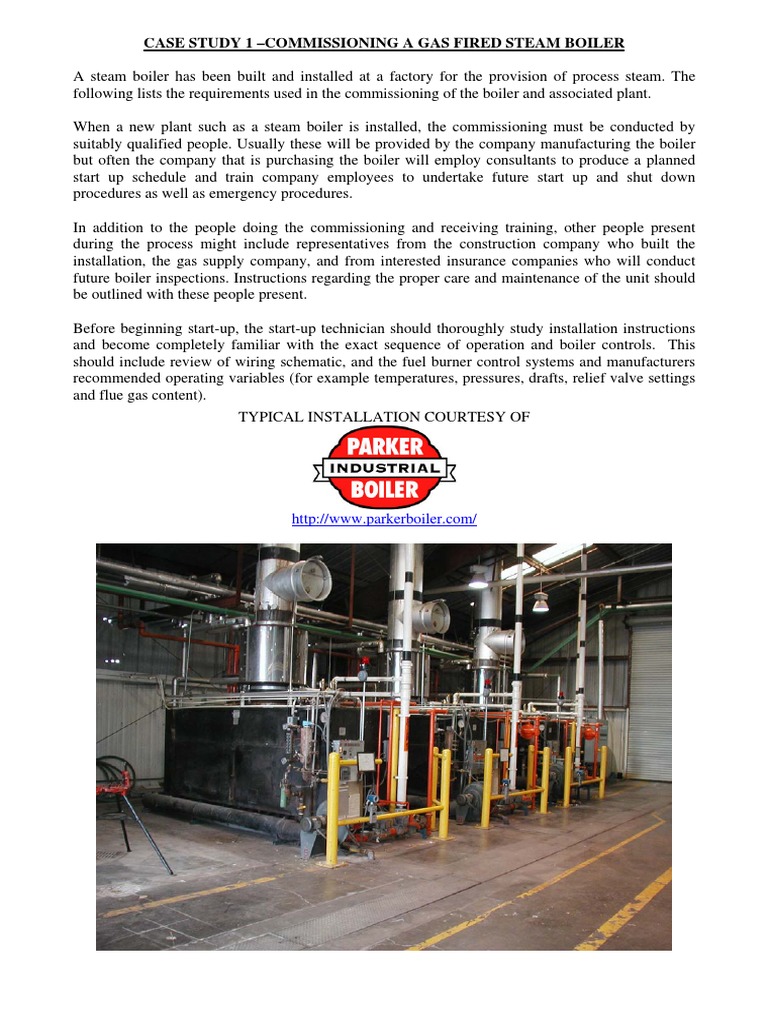 Case Study 1 - Commissioning A Gas Fired Steam Boiler | PDF | Home ...