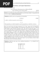 1.3 Conditional Propositions and Logical Equivalence