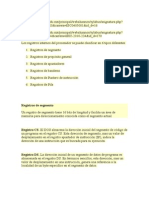 Los Registros Internos Del Procesador Se Puede Clasificar en 6 Tipos Diferentes