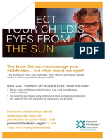 protect child's eyes from sun poster 11x17