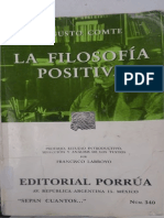 Comte Curso de Filosopfia Positiva