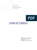 Medición del gasto en una tubería a través de métodos volumétrico, parábola de caída y piezométrico