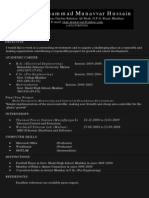Engineer's CV with Black Background