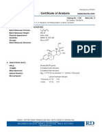 Certificate of Analysis: C H FO 392.47 White Solid DMSO To 100 MM Store at RT