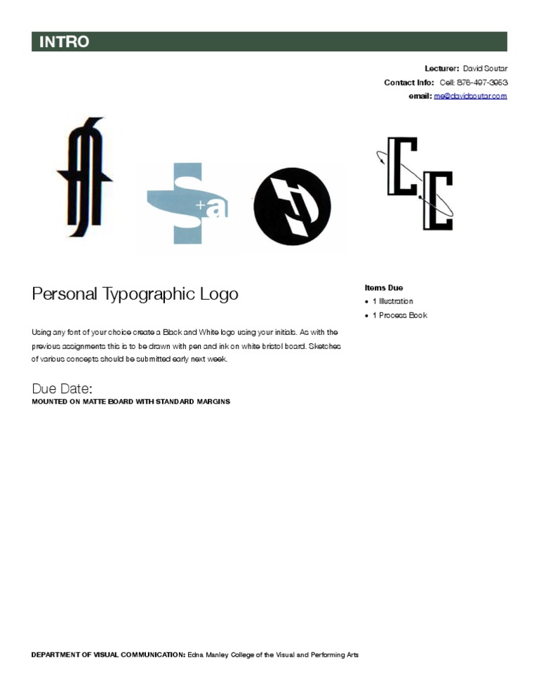 Create a Typographic Logo Assignment | PDF