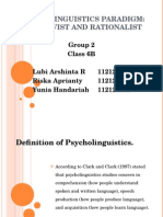 Psycholinguistics Group 2, 6B