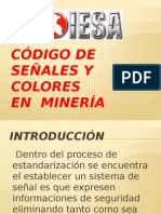 Códigos de señales y colores en minería