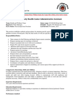 ICHC Administrative Assistant PDF