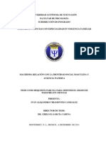 Machismo, Relación Con La Identidad Social Masculina y Ausencia Paterna