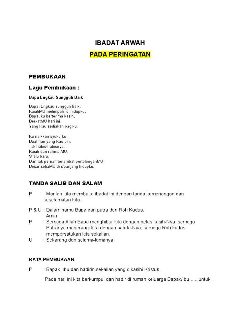 Ibadat Arwah | Pdf