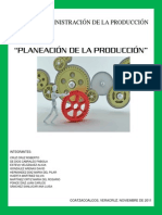 Planeacion de La Producción