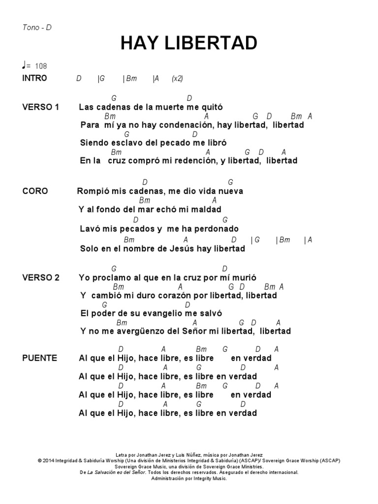 Letra Hay Libertad