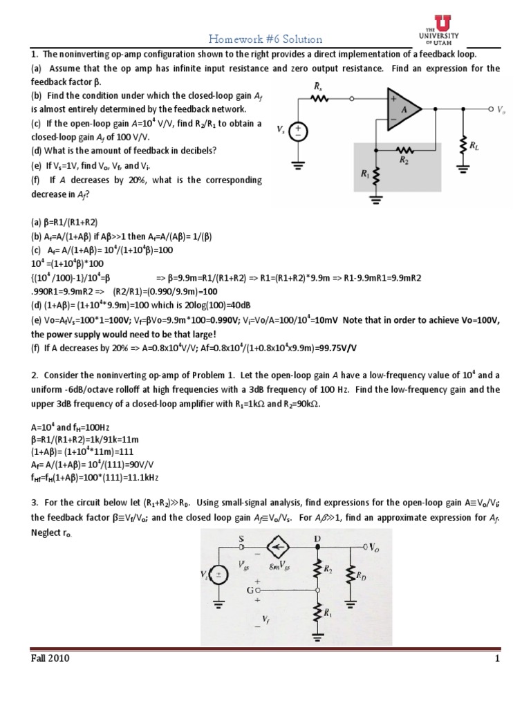opamp Operational Amplifier Negative Feedback