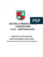 Proyecto Educativo Escuela E-81 Antofagasta Chile