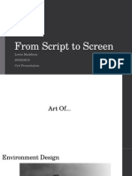 From Script To Screen: Lewis Maddison 20/02/2015 Crit Presentation