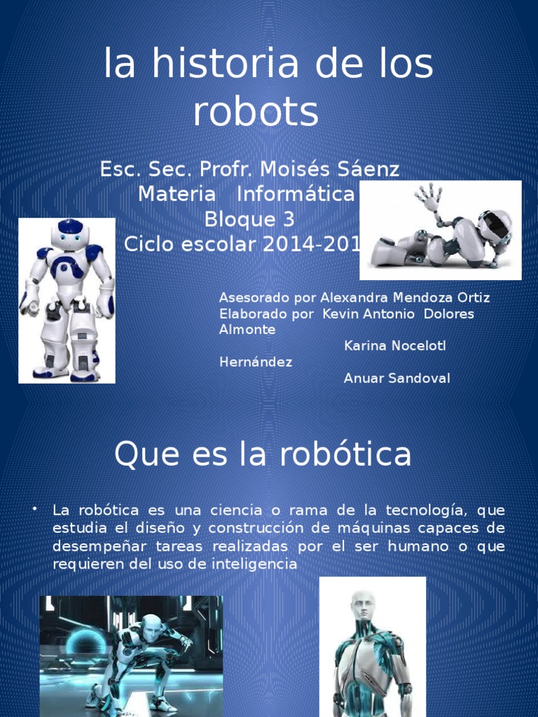 La Historia de Los Robots Completa | PDF | Robot | Robótica