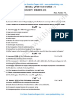 1st PU Physics Model QP 4 PDF