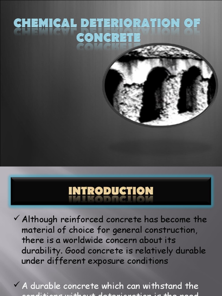 Chemical Deterioration of Concrete | Concrete | Corrosion