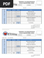 TEMARIO VACACIONAL 2015