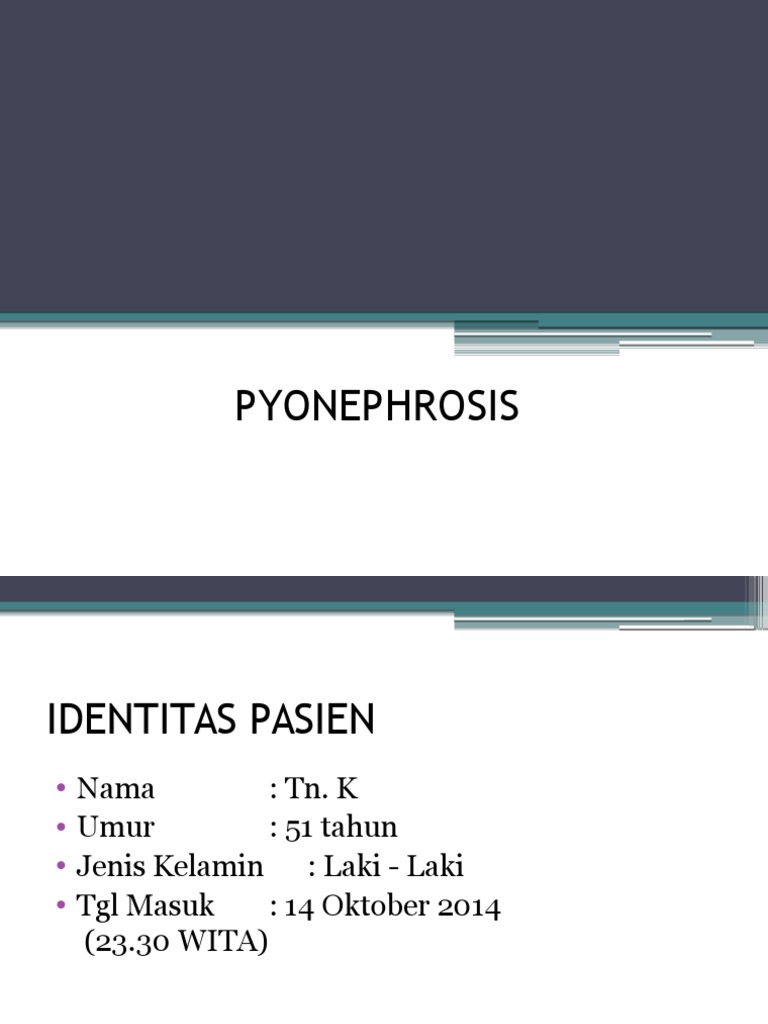 Diagnosa dan Terapi Pyonephrosis | PDF