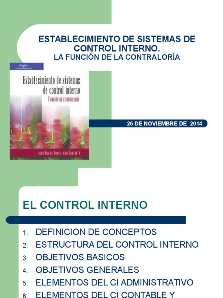 Establecimiento de Sistemas de Control Interno | PDF | Contabilidad ...